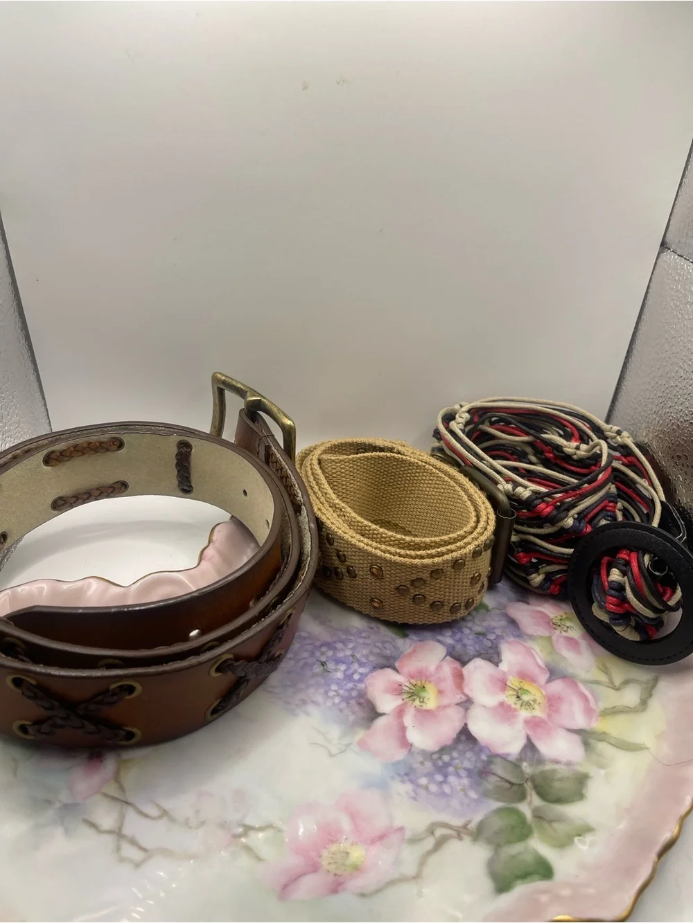 Women's Neutral and‎ Brown Fashion Belt Set of 3